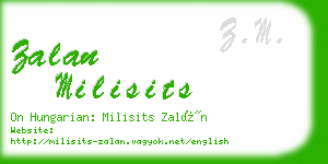 zalan milisits business card